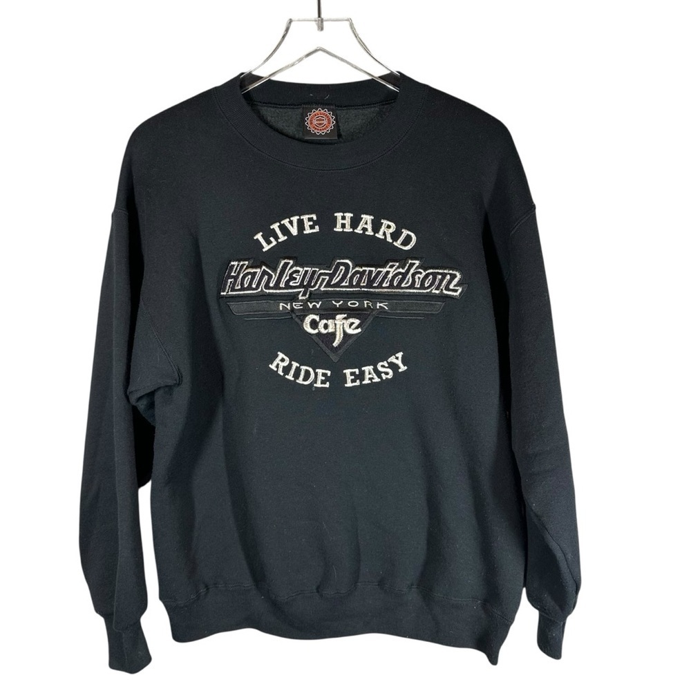 HARLEY-DAVIDSON Hard Rock Cafe New York Men's Medium Crewneck Fleece Sweatshirt
